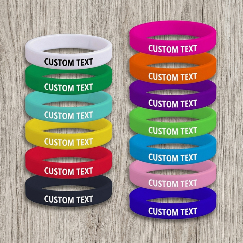 200pc Custom Silicone Wristbands, Thirteen Colors